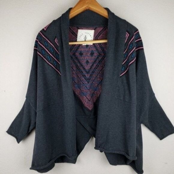 Knot Sister Aztec Oversized Open Front Cardigan - Picture 3 of 8